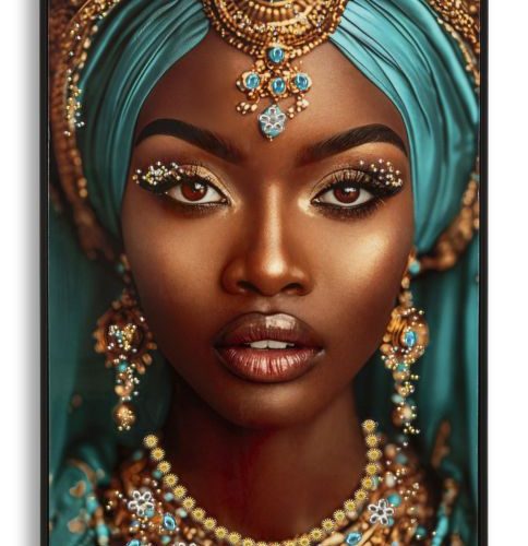 STAMPA DECORATA SU TELA LACCATA C/CORNICE MAYA CM 50X3,5X100