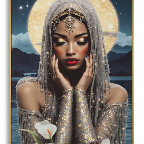 STAMPA C/LED SU TELA LACCATA C/CORNICE VENUS CM 70X4X100 ALIMENTAZIONE BATTERIE