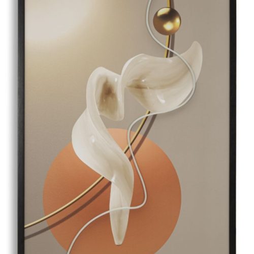 STAMPA C/LED SU TELA ABSTRACT -A- CM 80X4X120