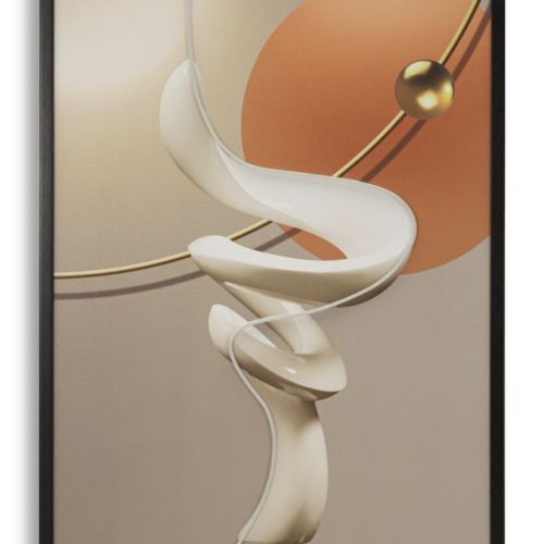 STAMPA C/LED SU TELA ABSTRACT -B- CM 80X4X120