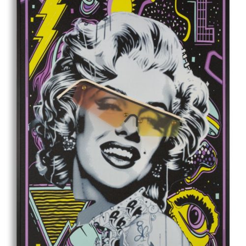 STAMPA C/LED SU TELA MARILIN CM 60X3,5X90 (APPLICAZIONE 3D ACRILICO)