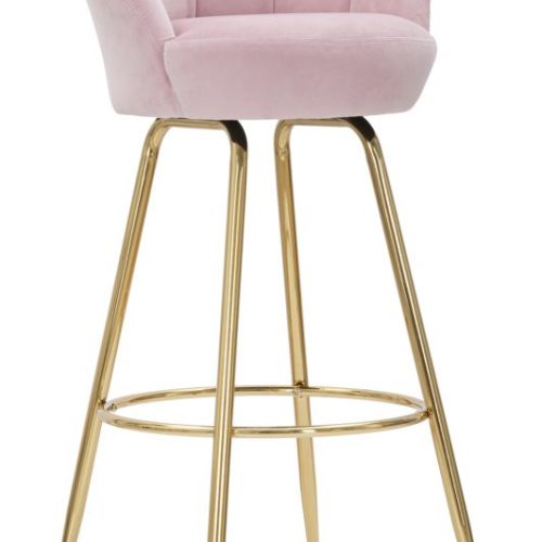 SGABELLO BAR VIENNA ROSA CM 55X53X110 (ALTEZZA SEDUTA 88 CM)