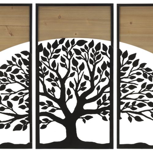 PANNELLO DA MURO ARC FERRO E WOOD SET 3PZ CM 105X2X70 (35X2X70)