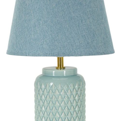 LAMPADA DA TAVOLO SQUARE CELESTE CM Ø 28X44