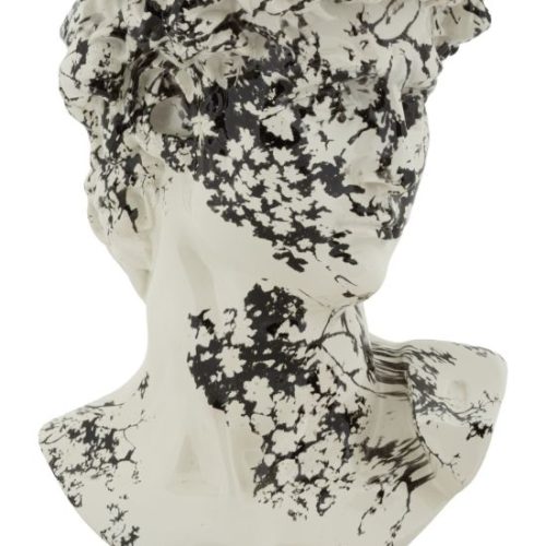 SCULTURA TESTA ANTICA OKINAWA CM 18X16X30