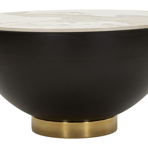 TAVOLO DA CAFFE' GLEY C/CONTENITORE CM Ø 73X47
