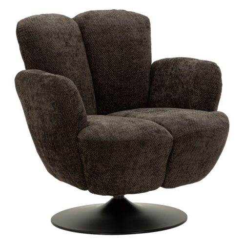 POLTRONA MONACO NERA CM 86X77X92